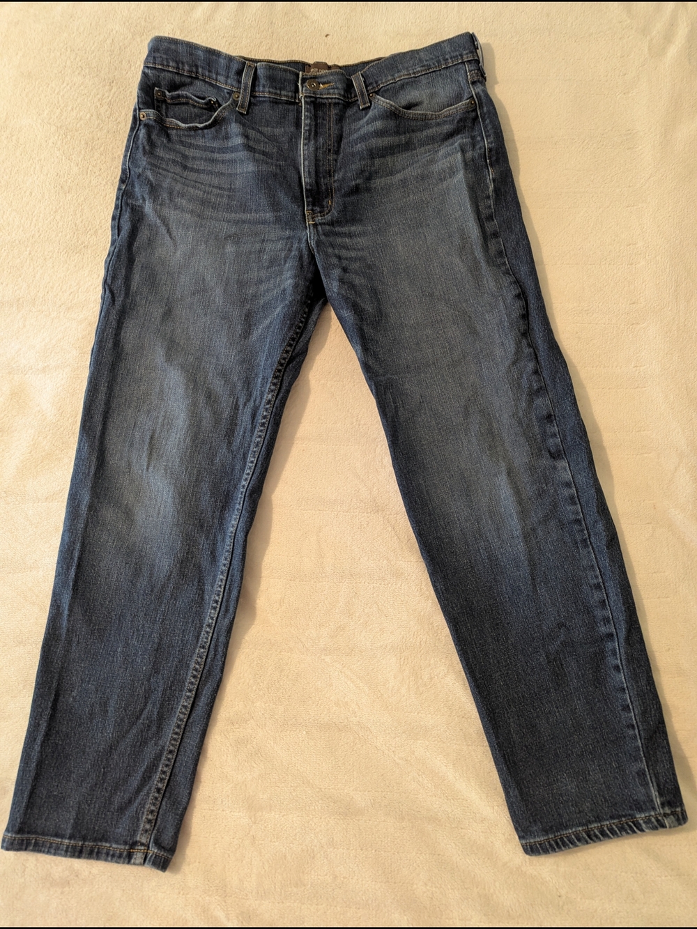 Great Northwest Mens Classic Blue Straight-Leg 5 Pocket Jeans Cotton Blend 38X30